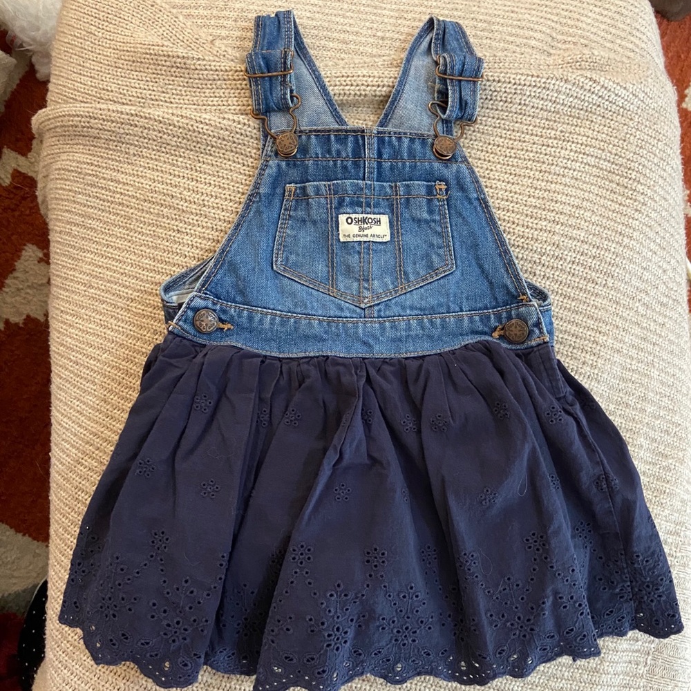 OshKosh Overalls with Eyelets + Cat & Jack Tee